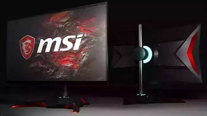 Gaming monitor 3D model