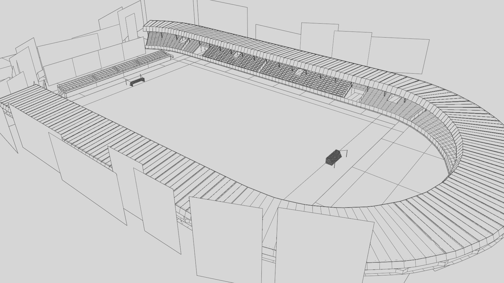 Mumbai Football Arena India Low-poly 3D model_6