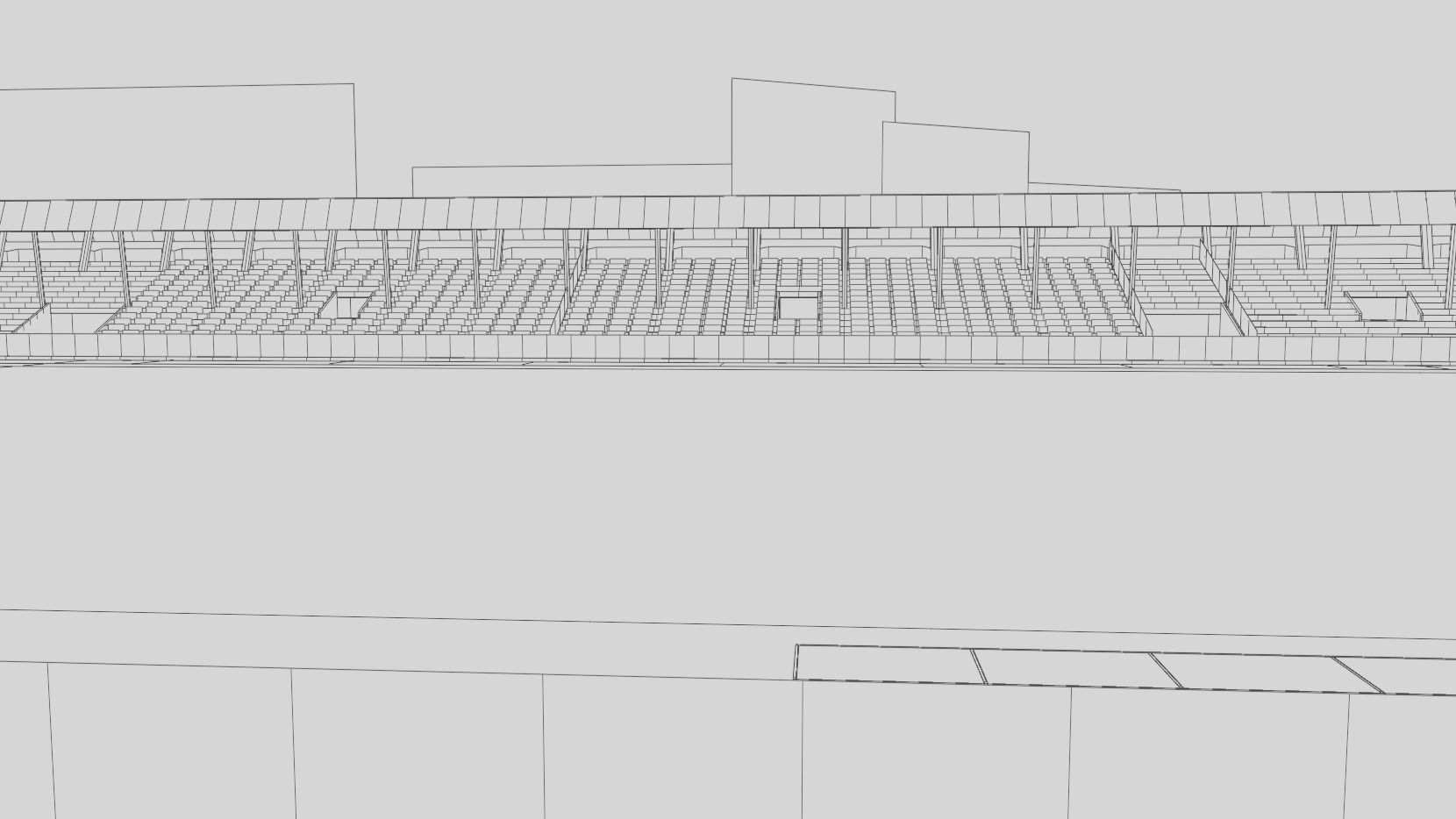 Mumbai Football Arena India Low-poly 3D model_7