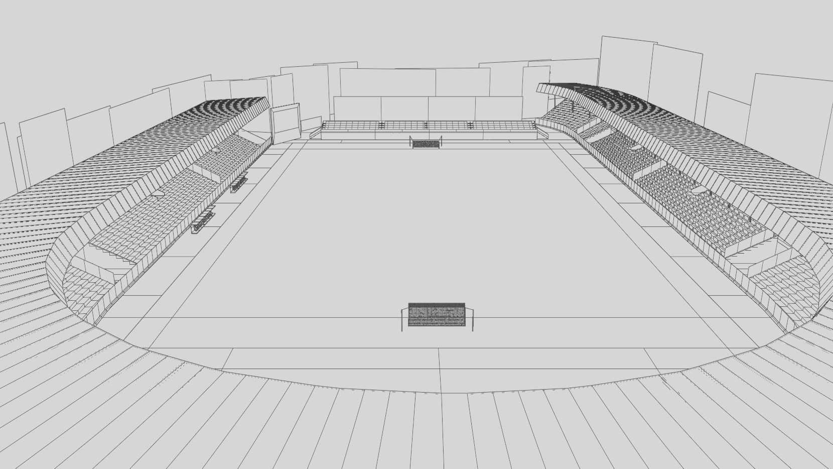 Mumbai Football Arena India Low-poly 3D model_11