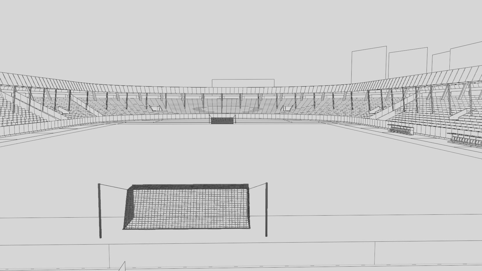 Mumbai Football Arena India Low-poly 3D model_9