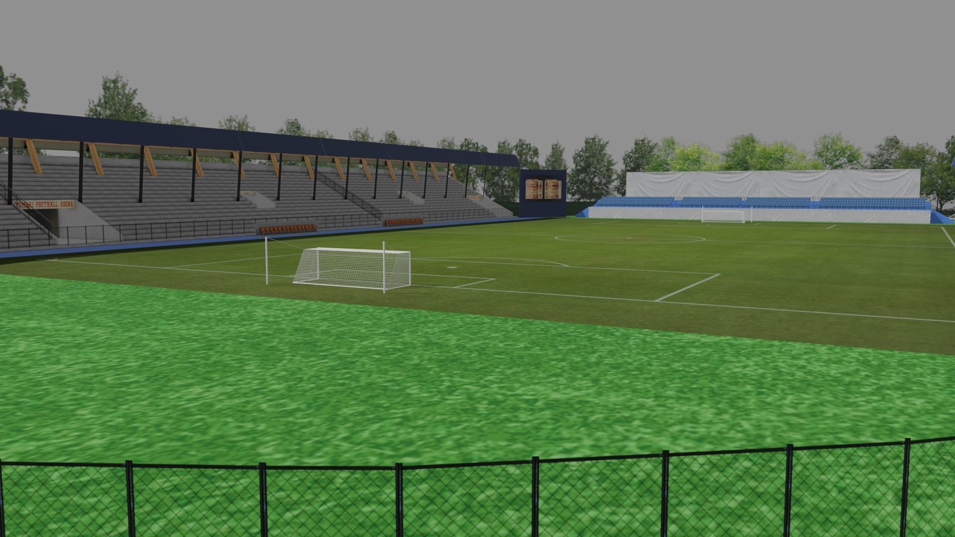 Mumbai Football Arena India Low-poly 3D model_2