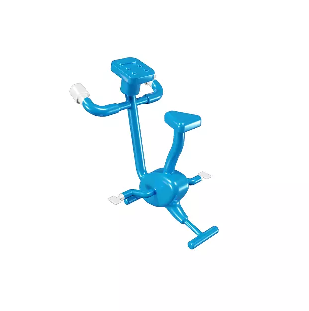 Cartoon Fitness Bike Low-poly 3D model_0