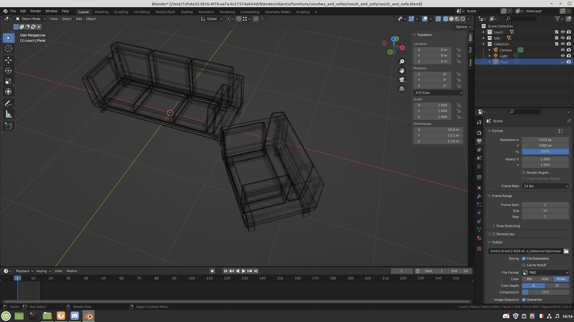 Couch and sofa 3D model_18