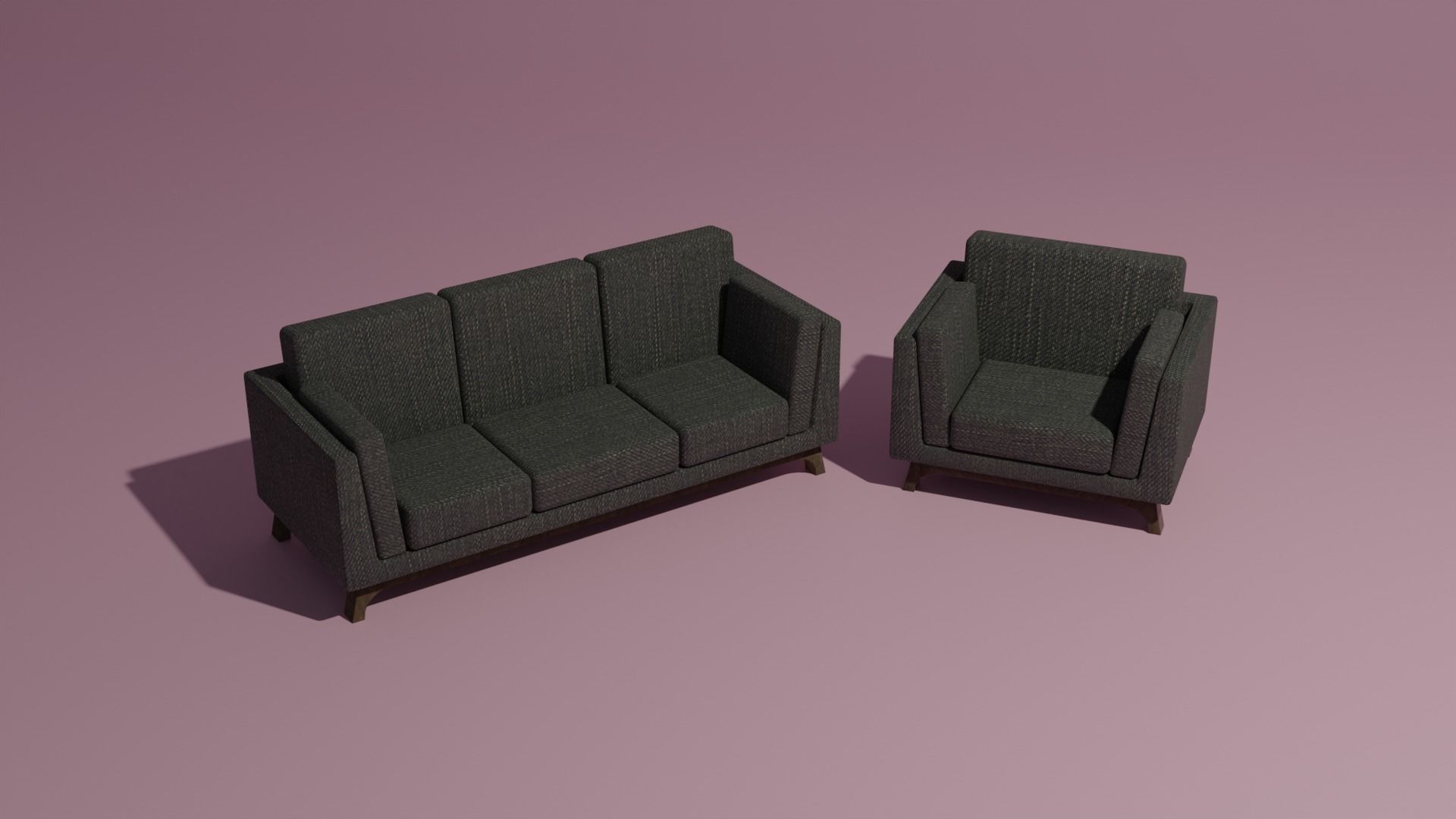 Couch and sofa 3D model_1