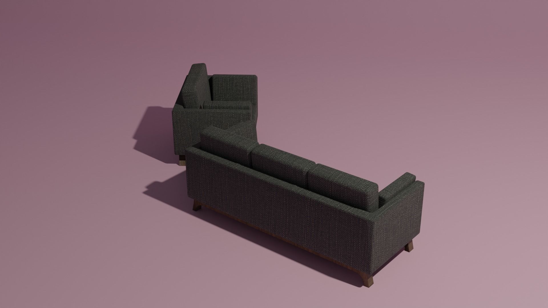 Couch and sofa 3D model_4