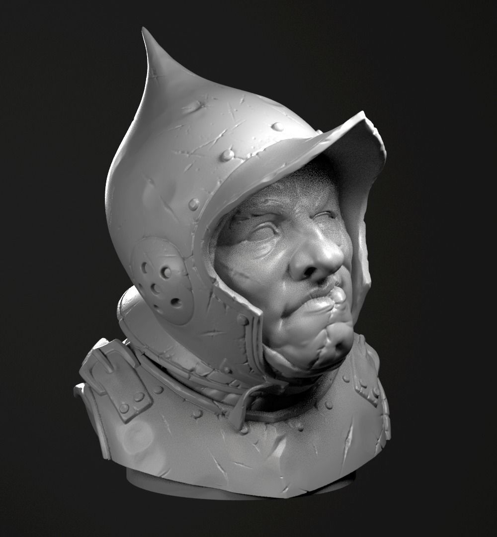 Francois the butcher bust 3D model_2
