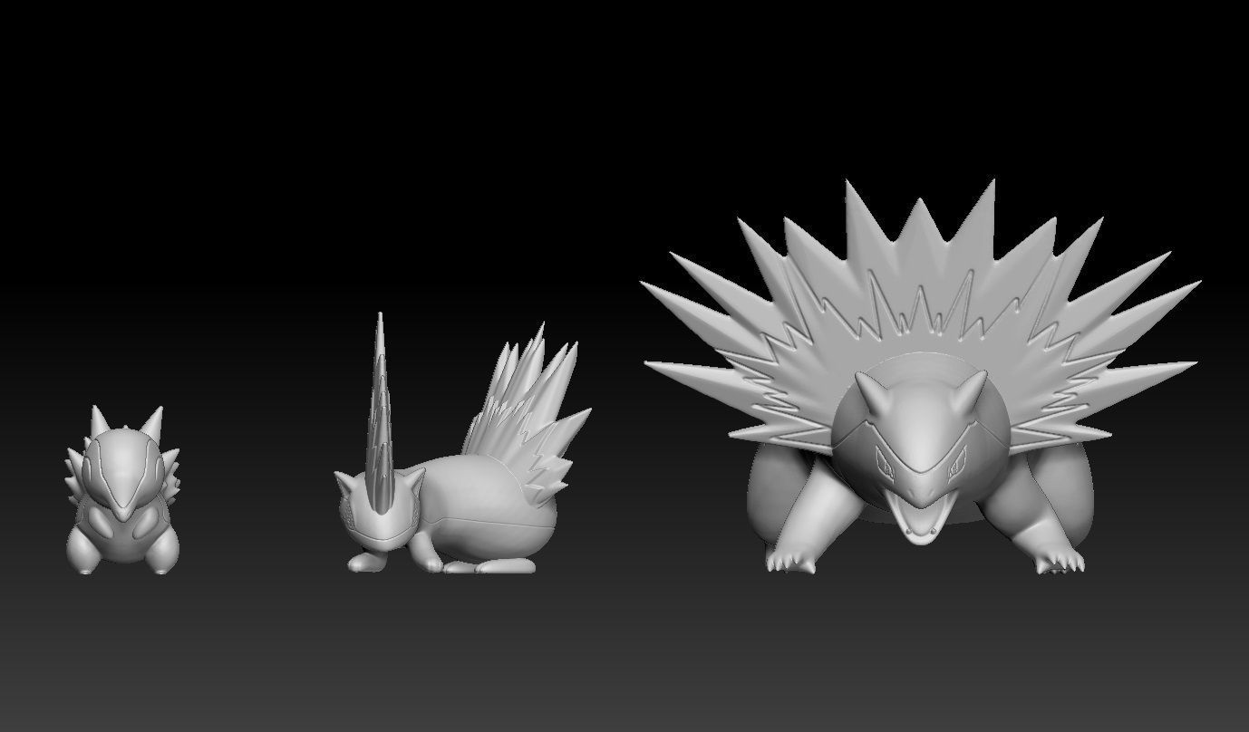 Pokemon Cyndaquil Quilava Typhlosion 3D print model_1