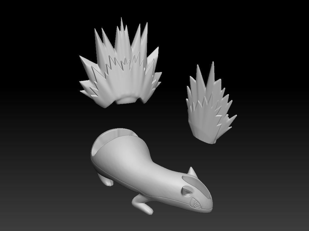 Pokemon Cyndaquil Quilava Typhlosion 3D print model_4