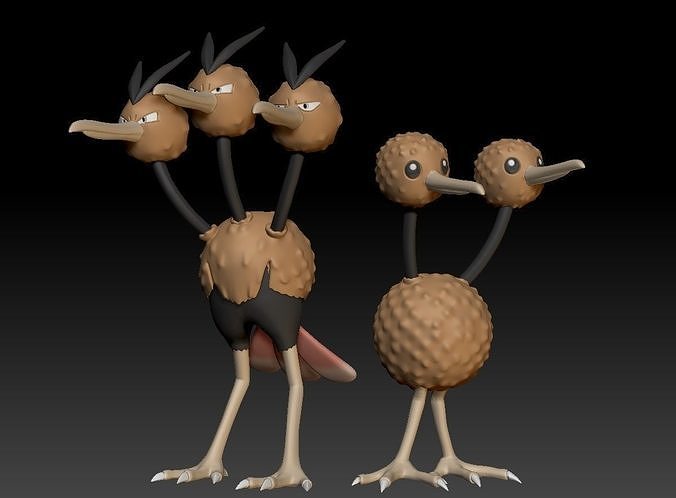 Pokemon Doduo Dodrio 3D print model