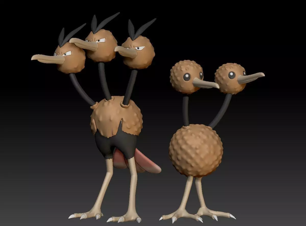 Pokemon Doduo Dodrio 3D print model_0