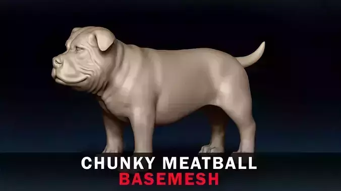 Chunky Meatball Base Mesh 3D model