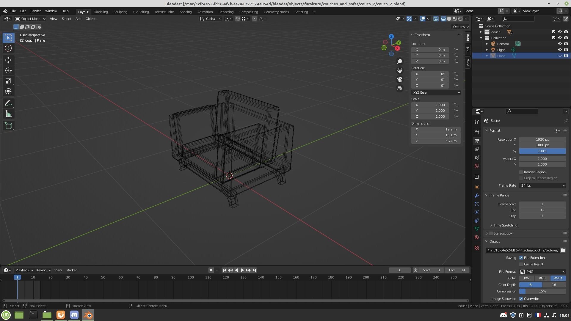 Couch box 3D model_17