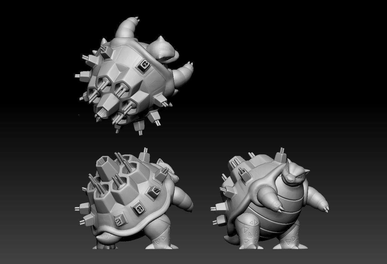 Pokemon Gigantamax Blastoise 3D print model_1