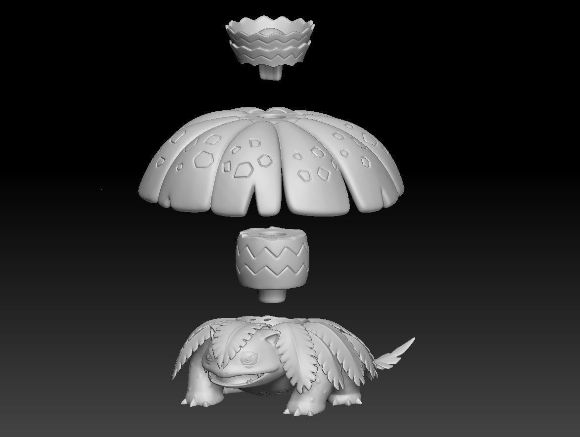 Pokemon Gigantamax Venusaur 3D print model_2