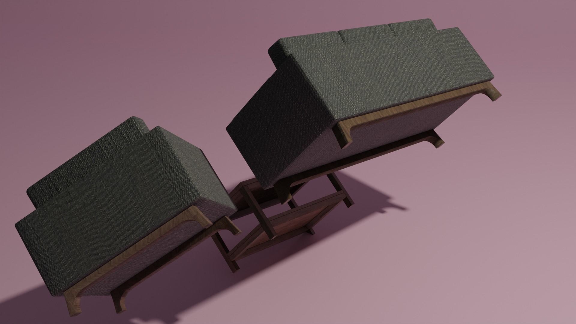 Couch sofa coffee table set 3D model_10