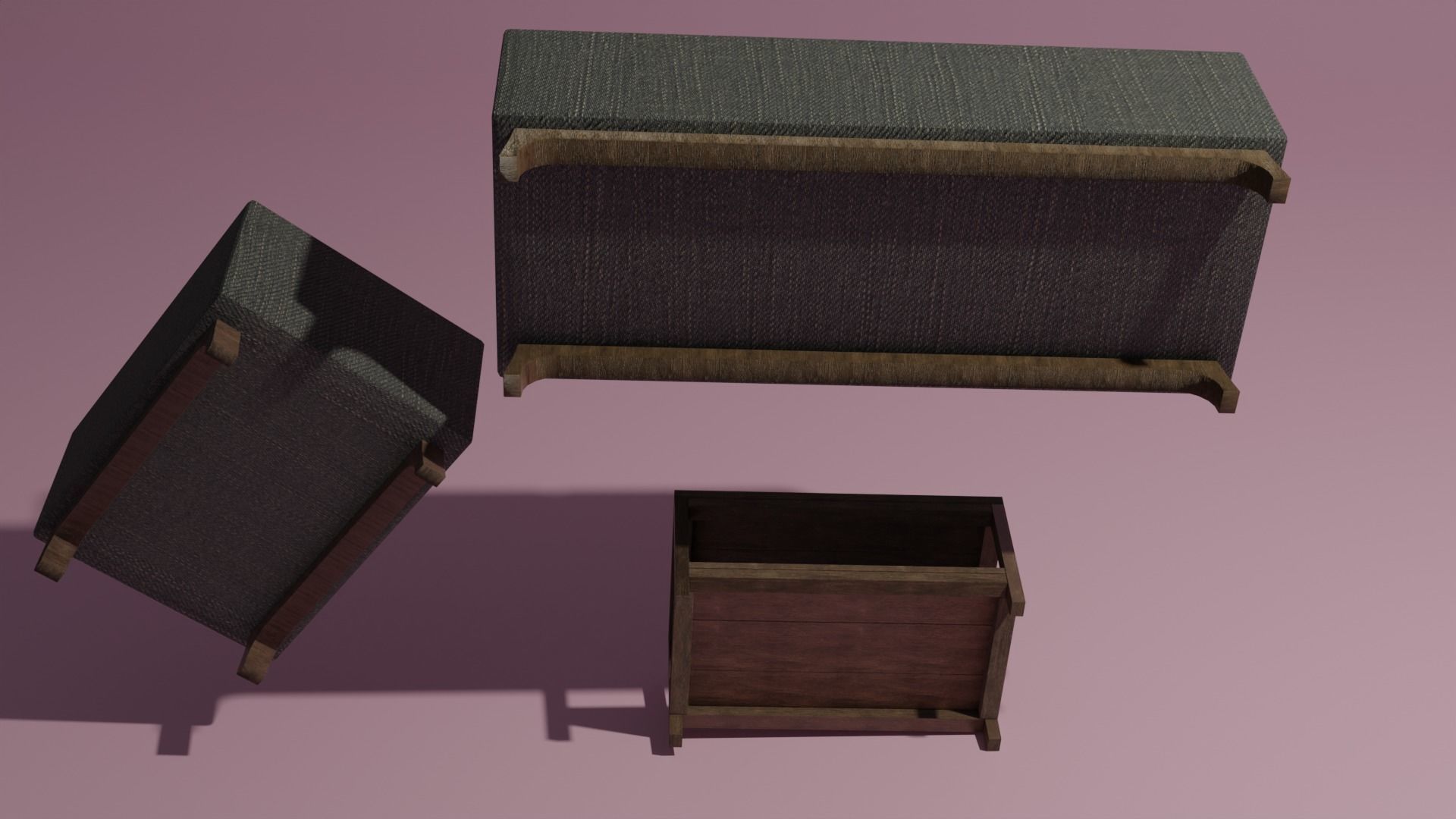 Couch sofa coffee table set 3D model_13