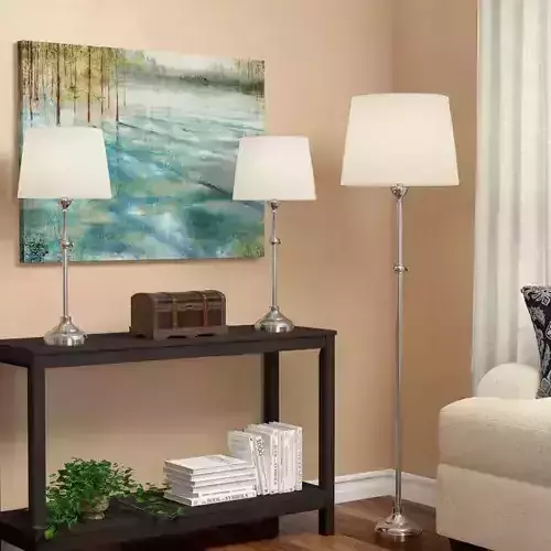 Tully Floor and Table Lamp Set