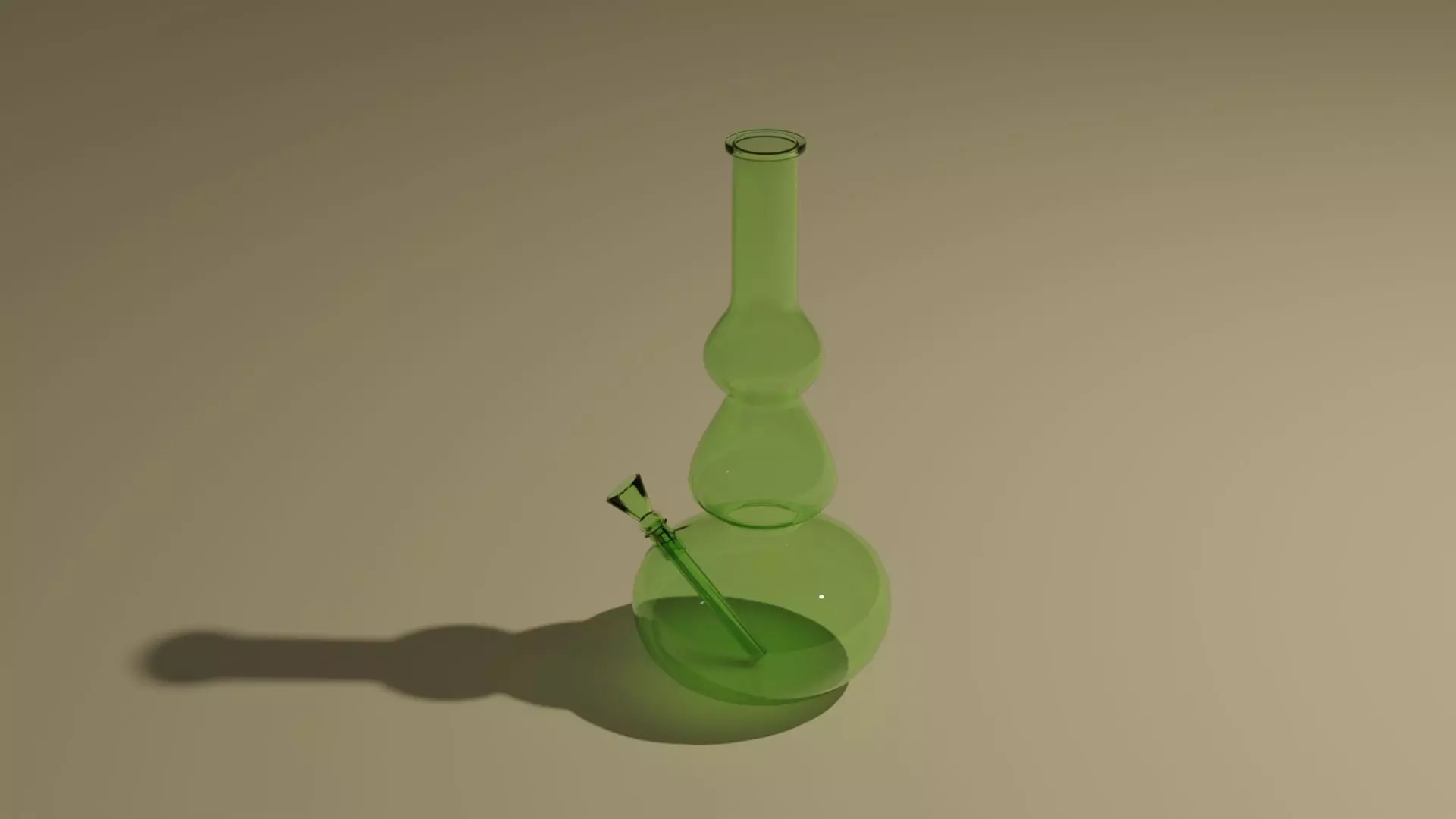 Glass bong 3D model_0