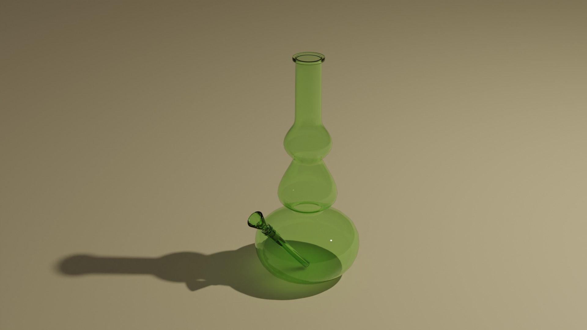 Glass bong 3D model_1