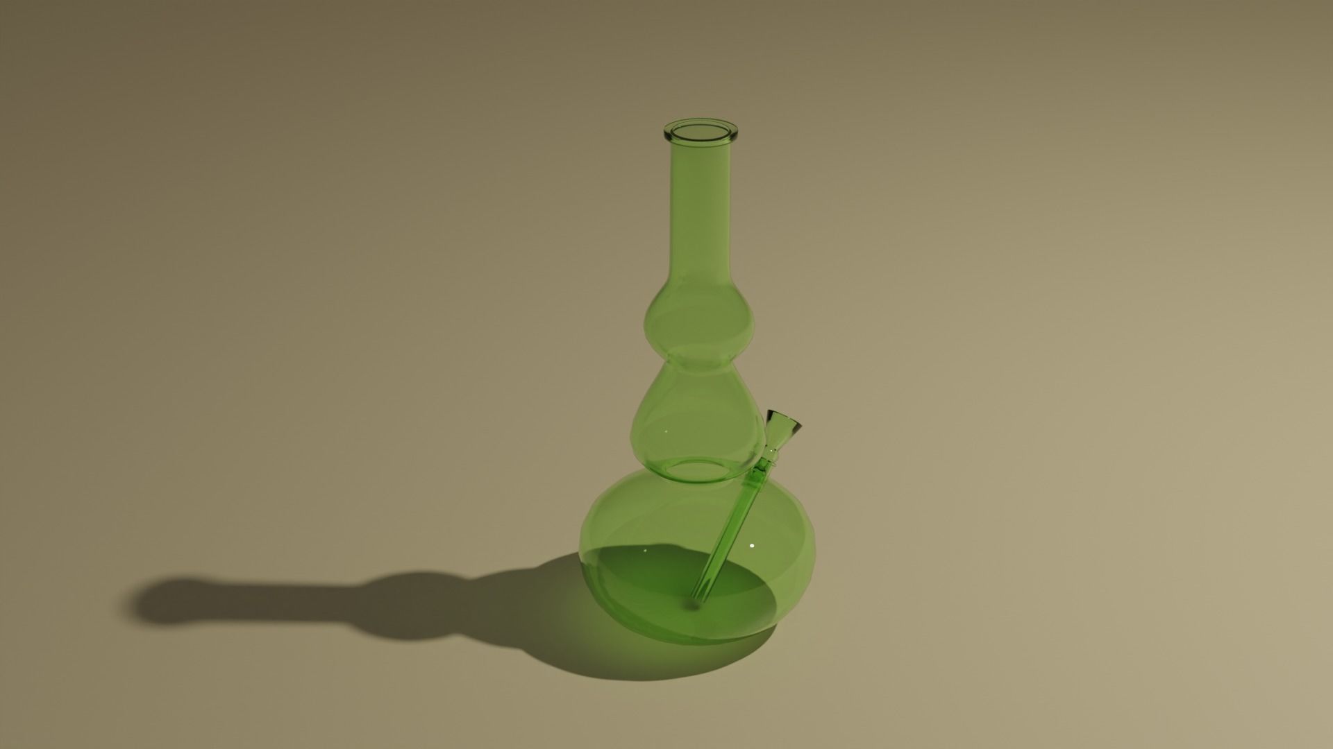 Glass bong 3D model_4