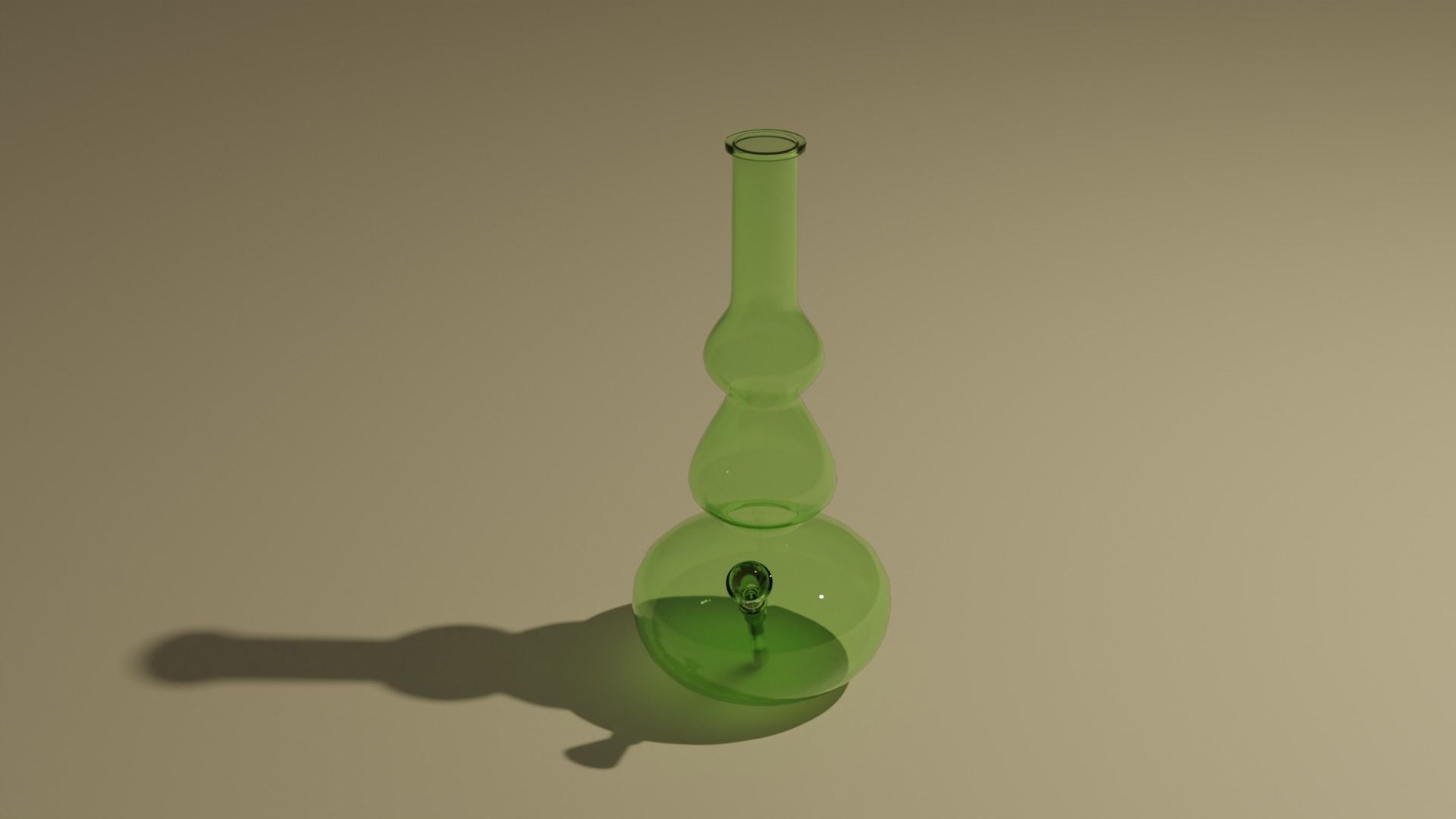 Glass bong 3D model_2