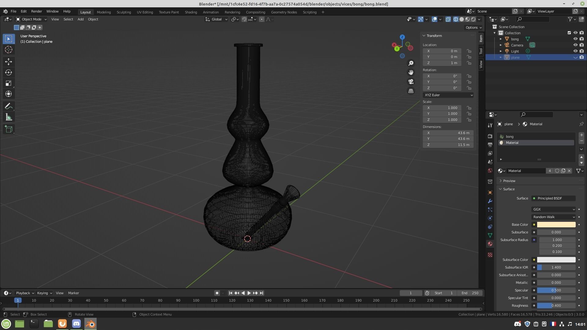 Glass bong 3D model_15