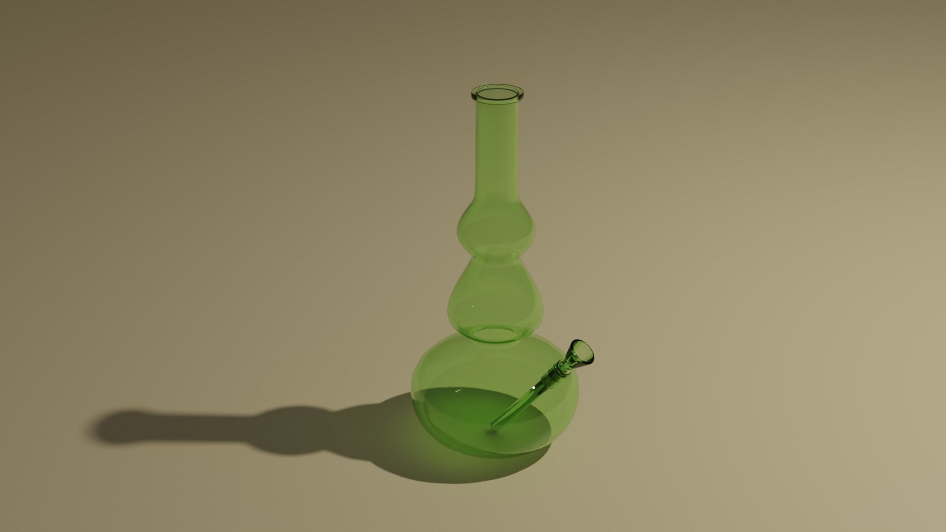 Glass bong 3D model_3