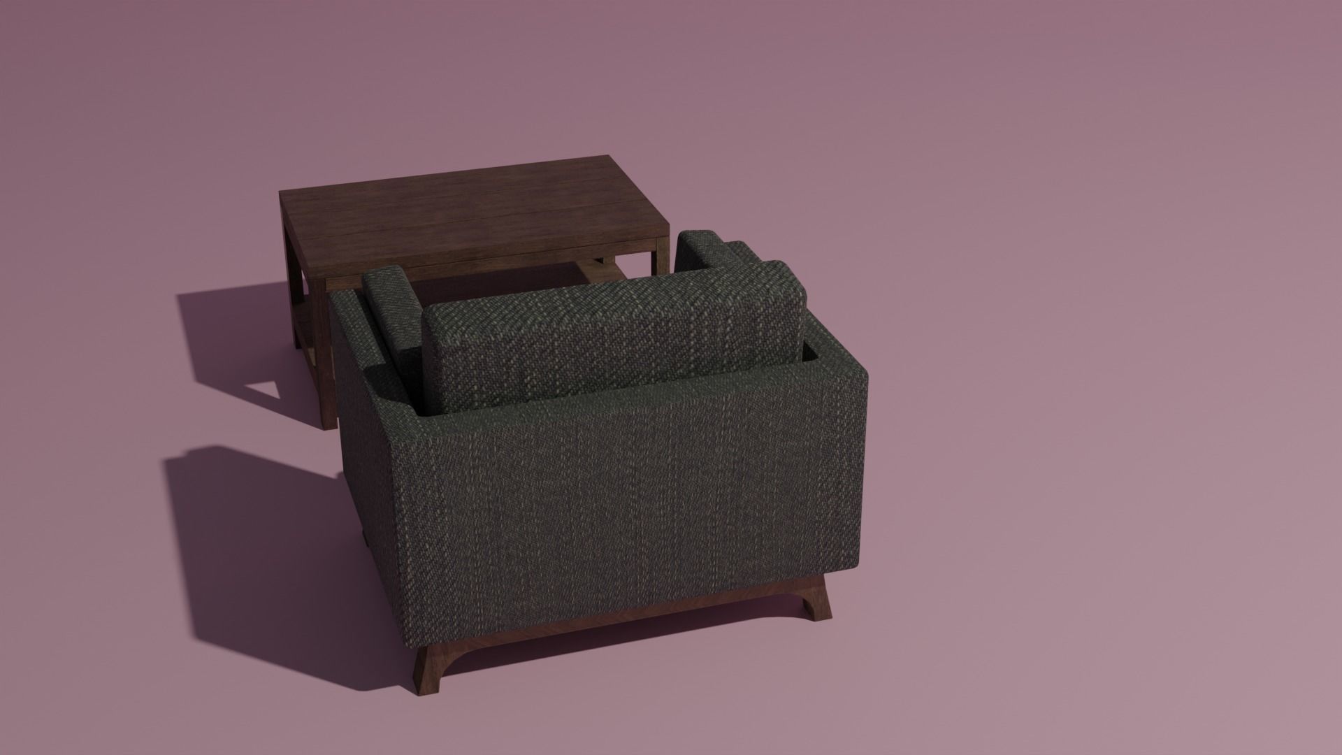 Couch coffee table set 3D model_5