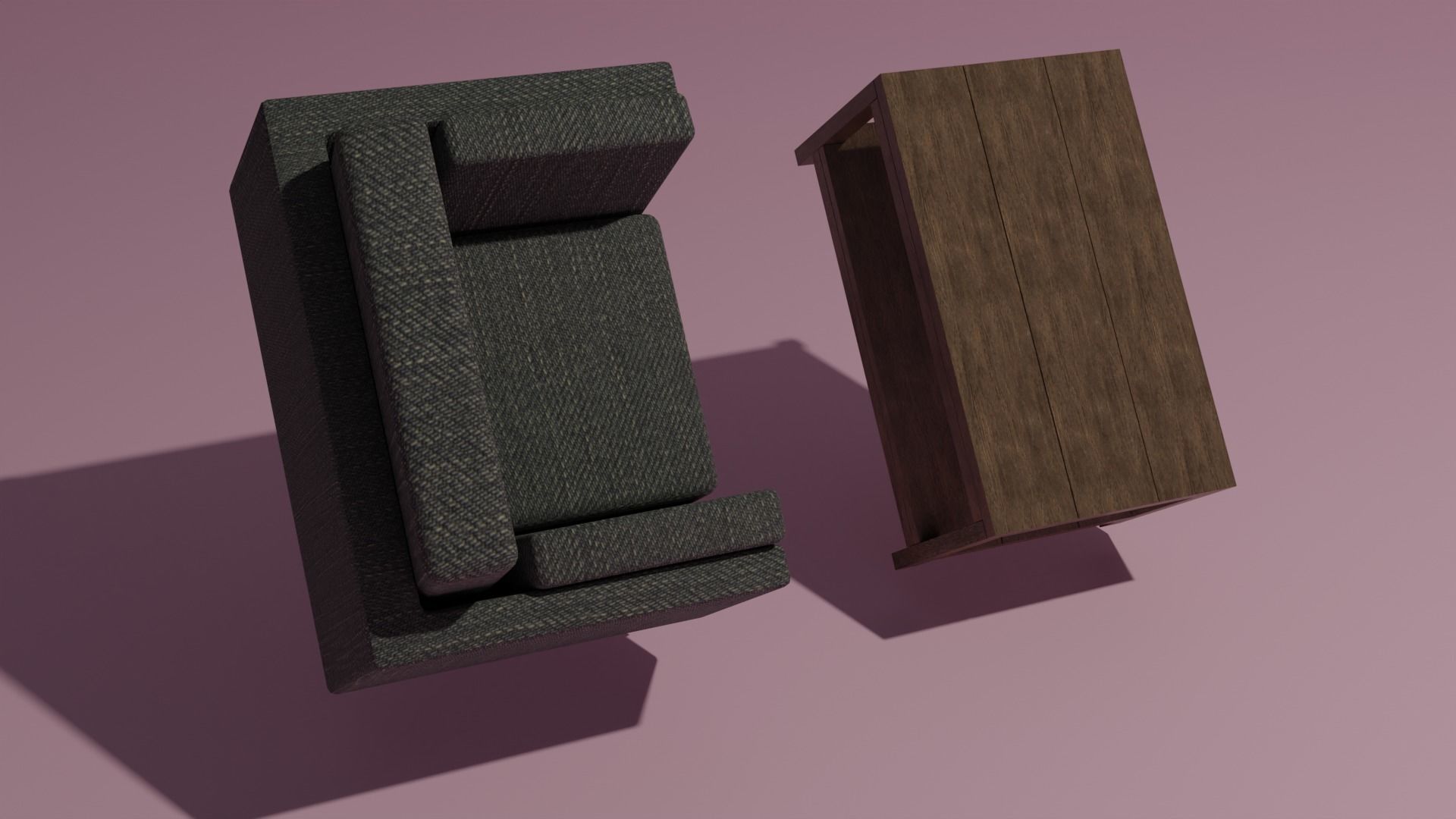 Couch coffee table set 3D model_13