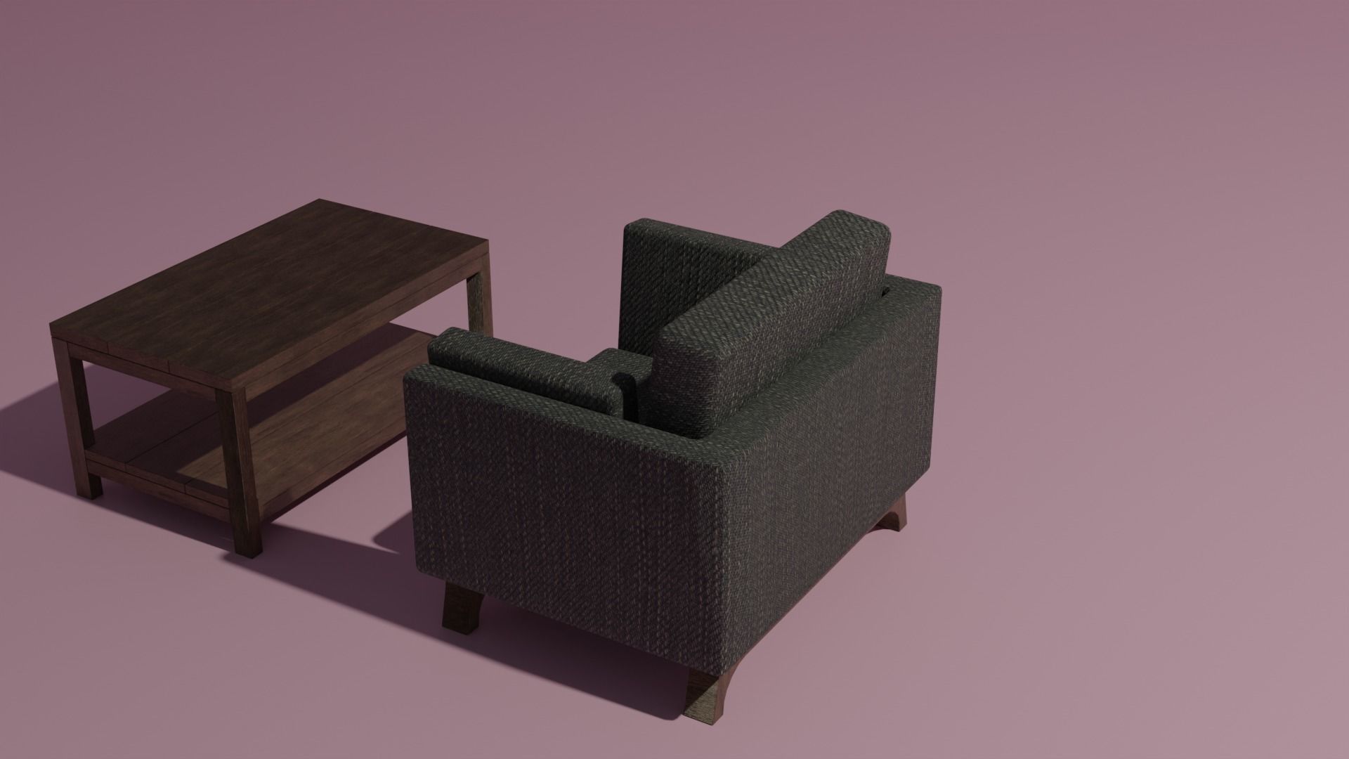 Couch coffee table set 3D model_6