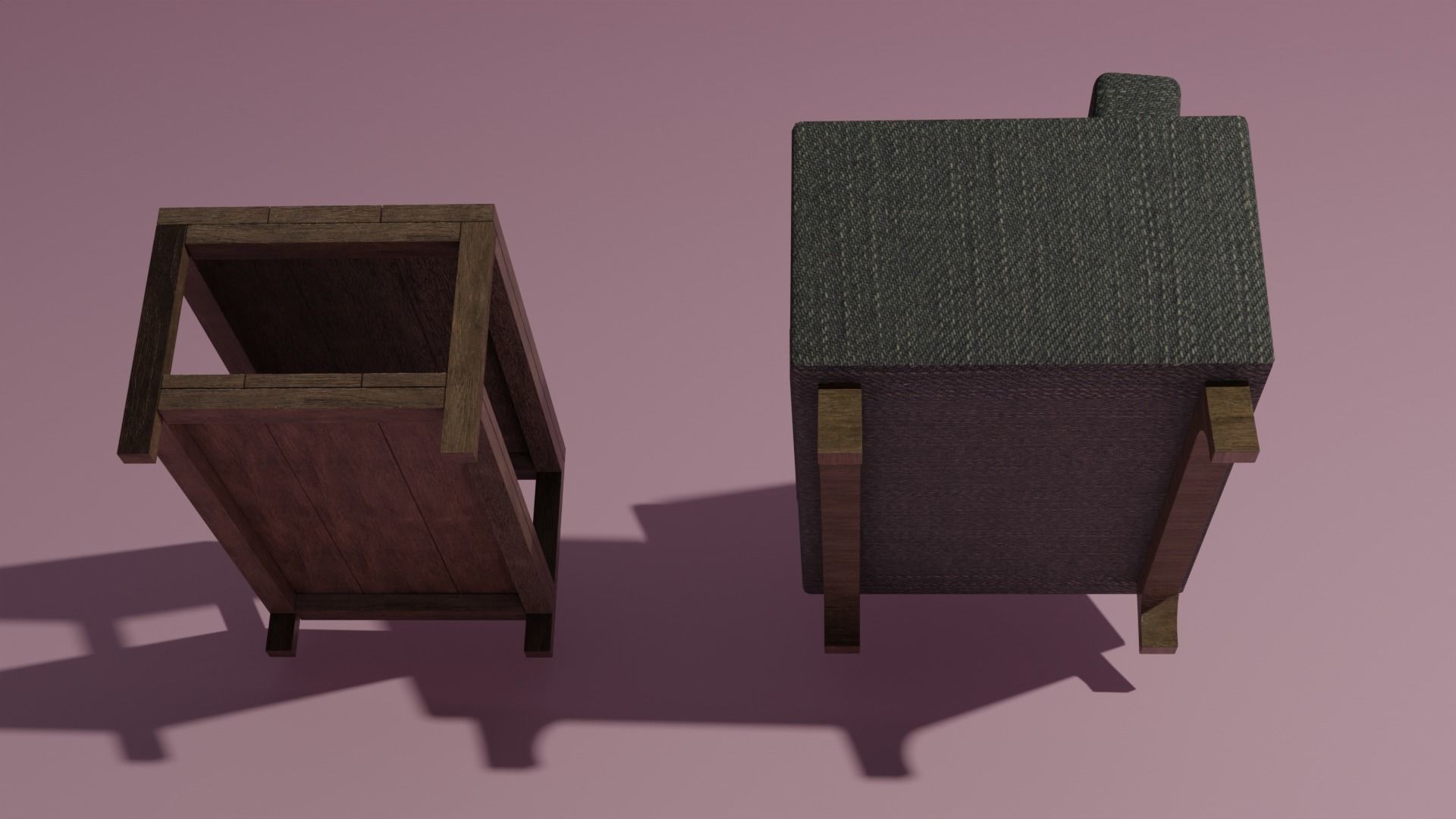 Couch coffee table set 3D model_10