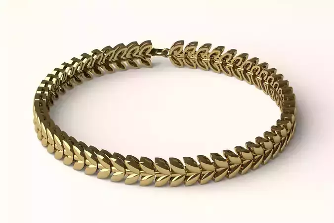 Leaf Link Bracelet B 08
