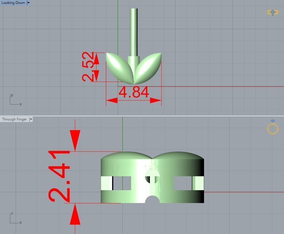 Leaf Link Bracelet B 08 3D print model_3