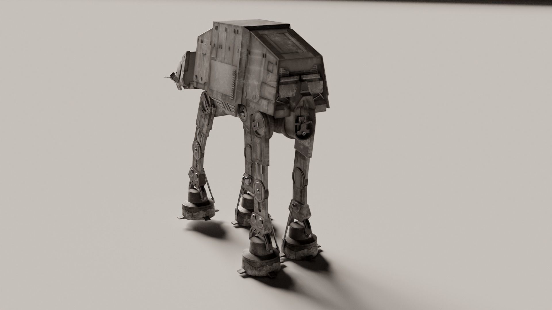 star wars AT-AT with snowy texture  3D model_1