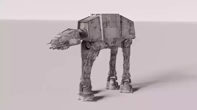 star wars AT-AT with snowy texture 