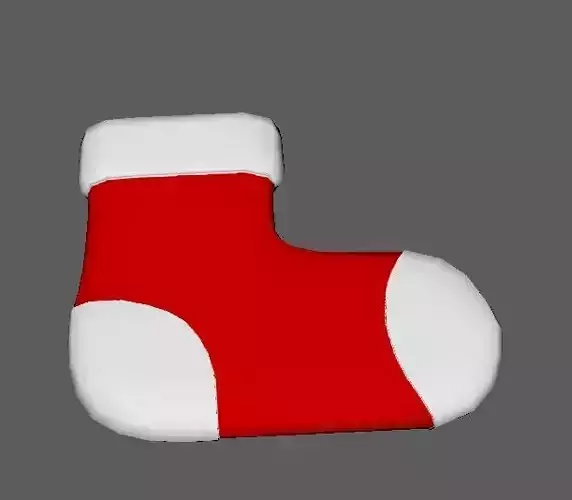 Socks 3D Model santa claus stocking