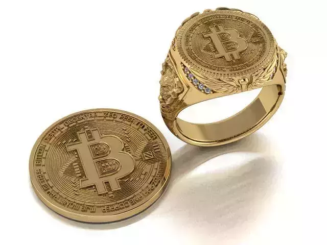 bitcoin avengers ring 3D print model