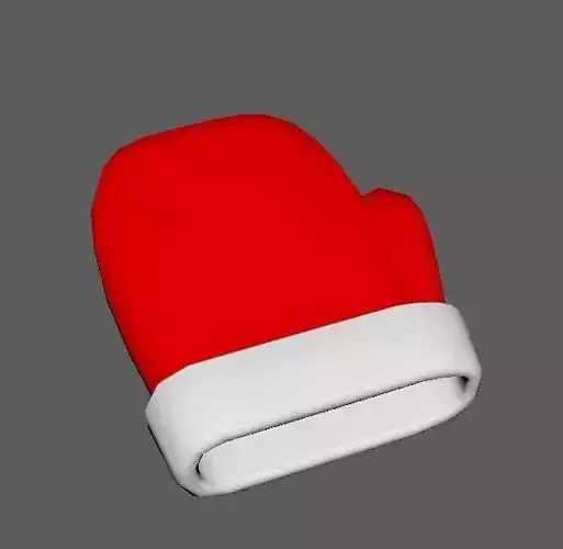 Gloves 3d Model santa claus mitten