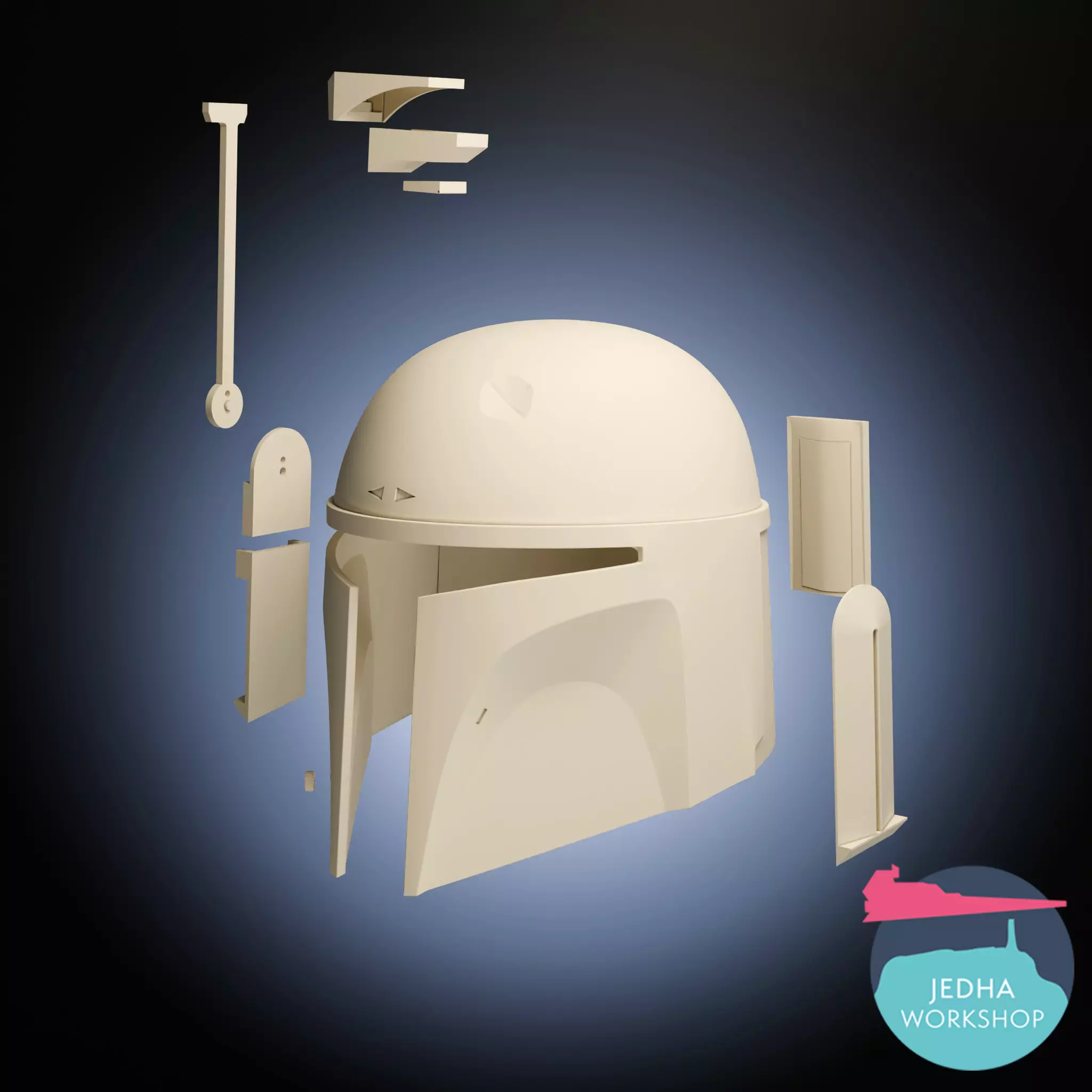 Boba Fett Helmet 3D Files Empire Strikes Back  3D print model_4