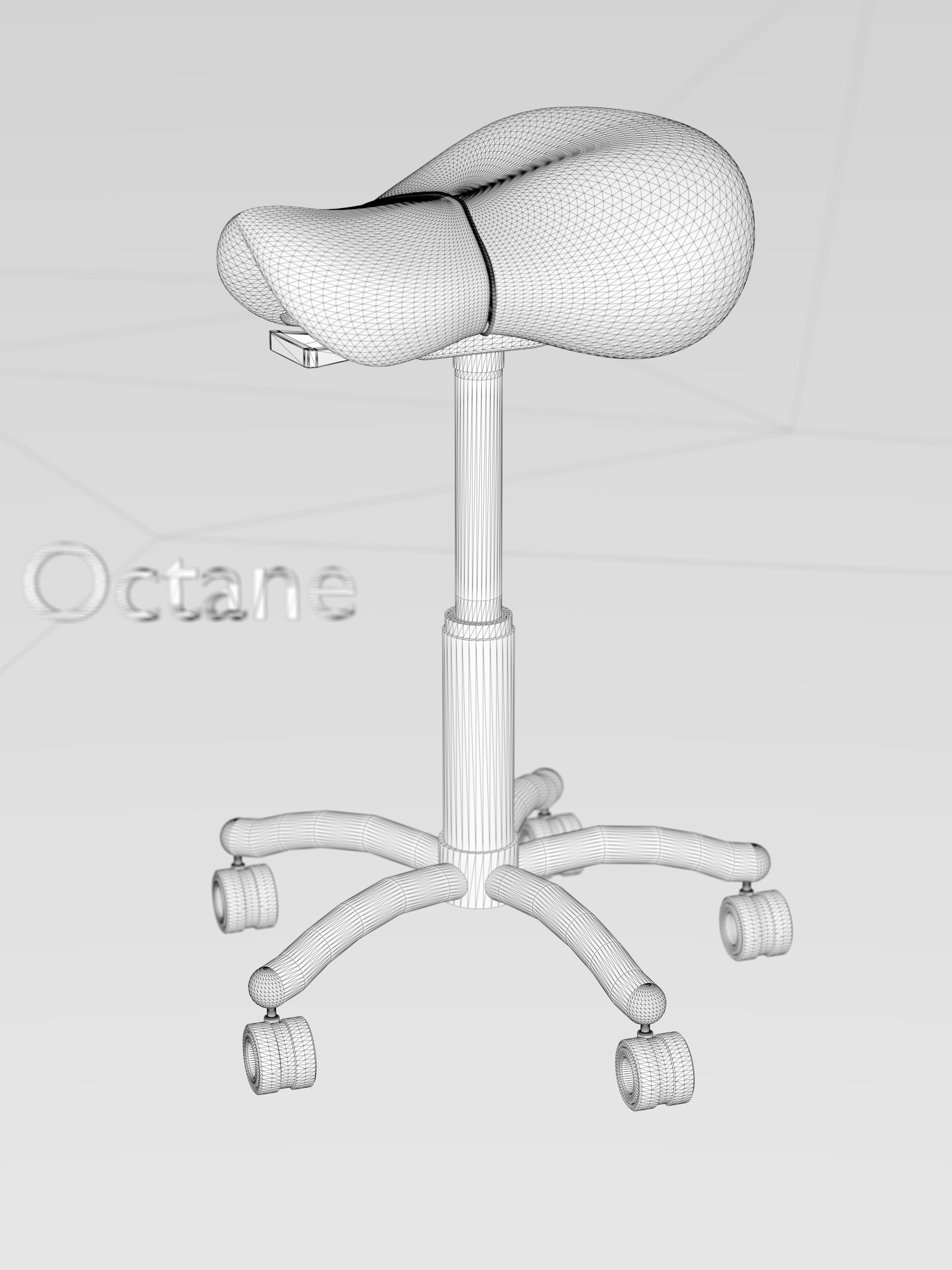 Saddle Stool 3D model_12