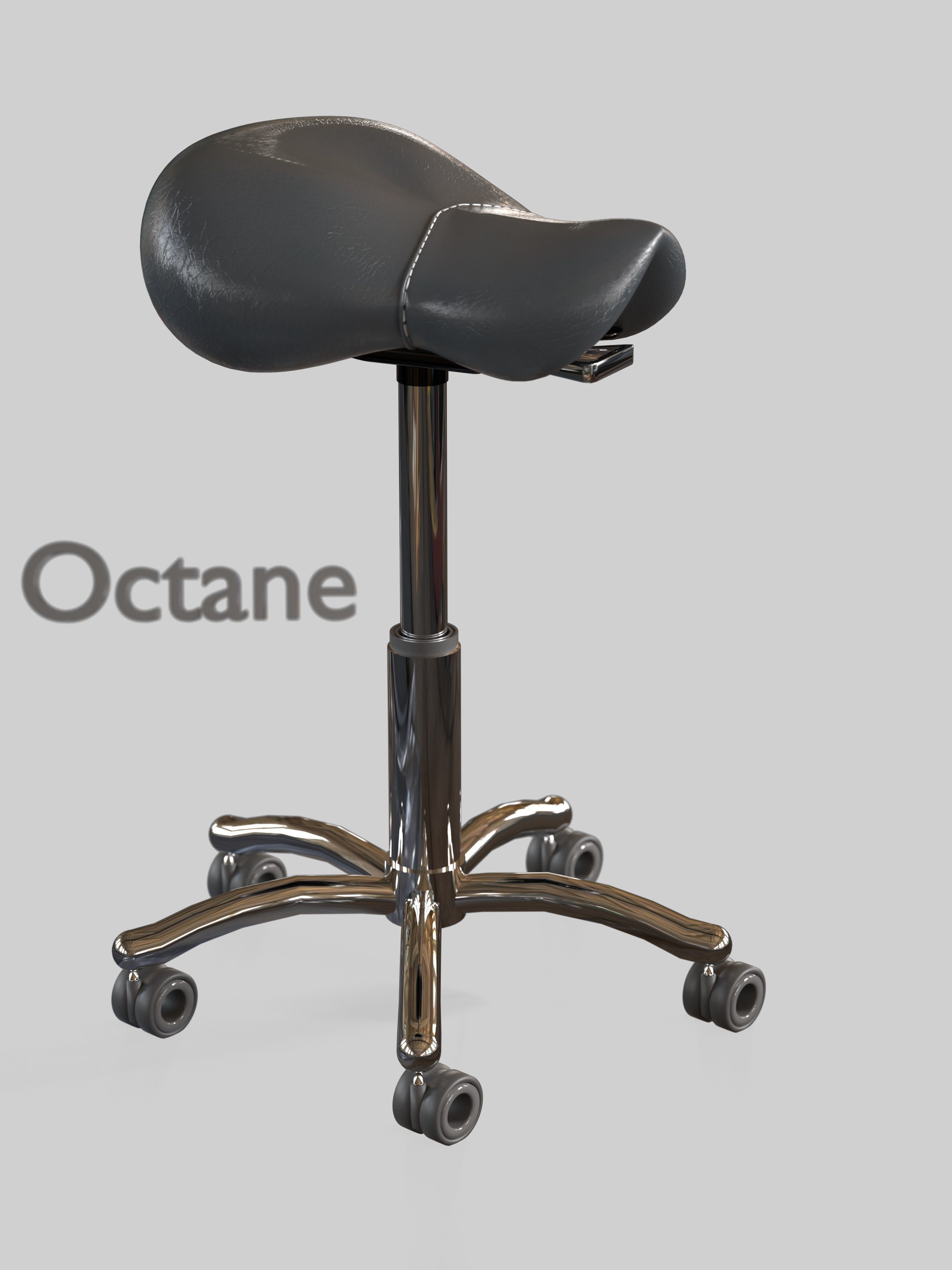 Saddle Stool 3D model_10