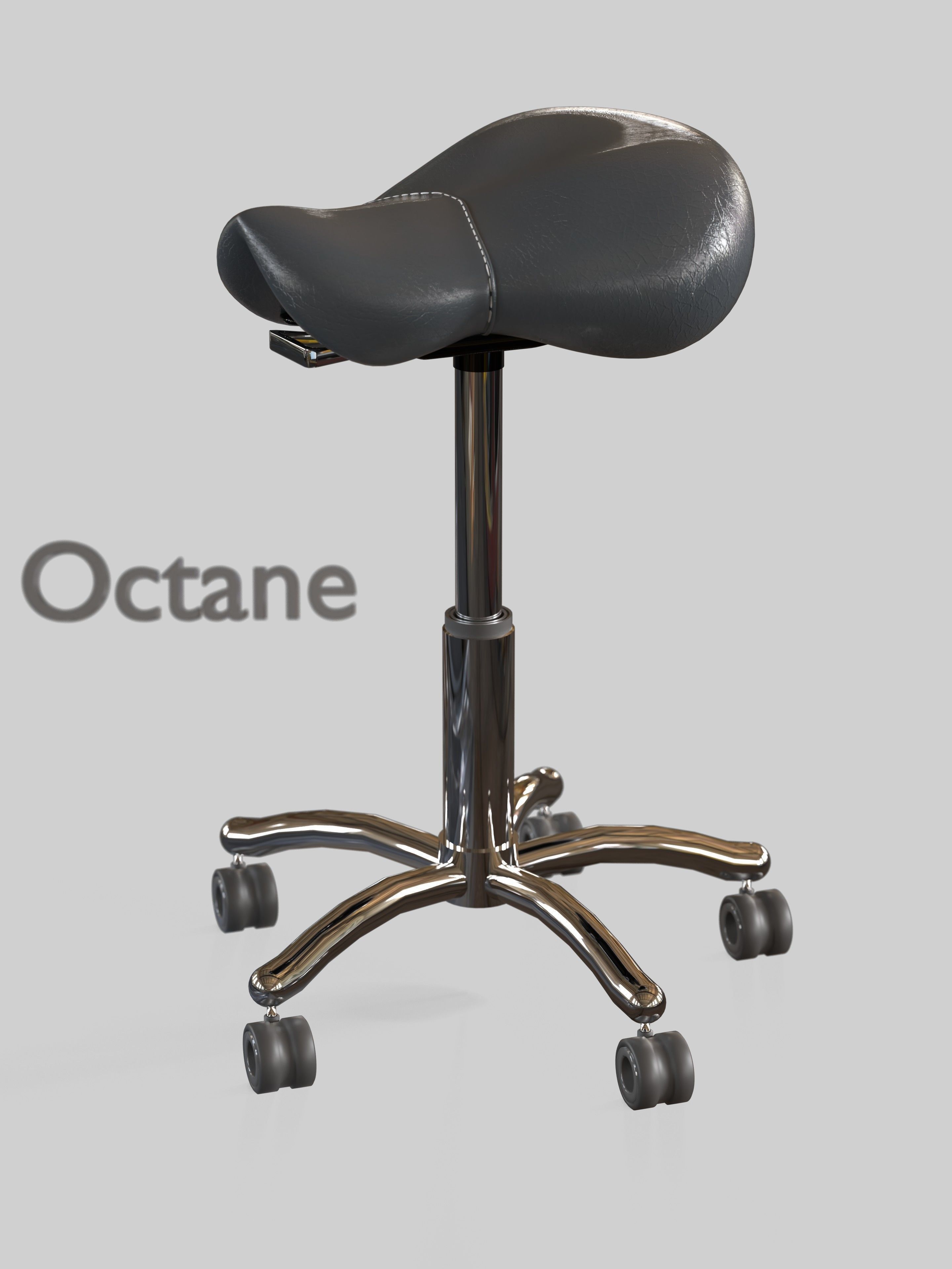 Saddle Stool 3D model_8
