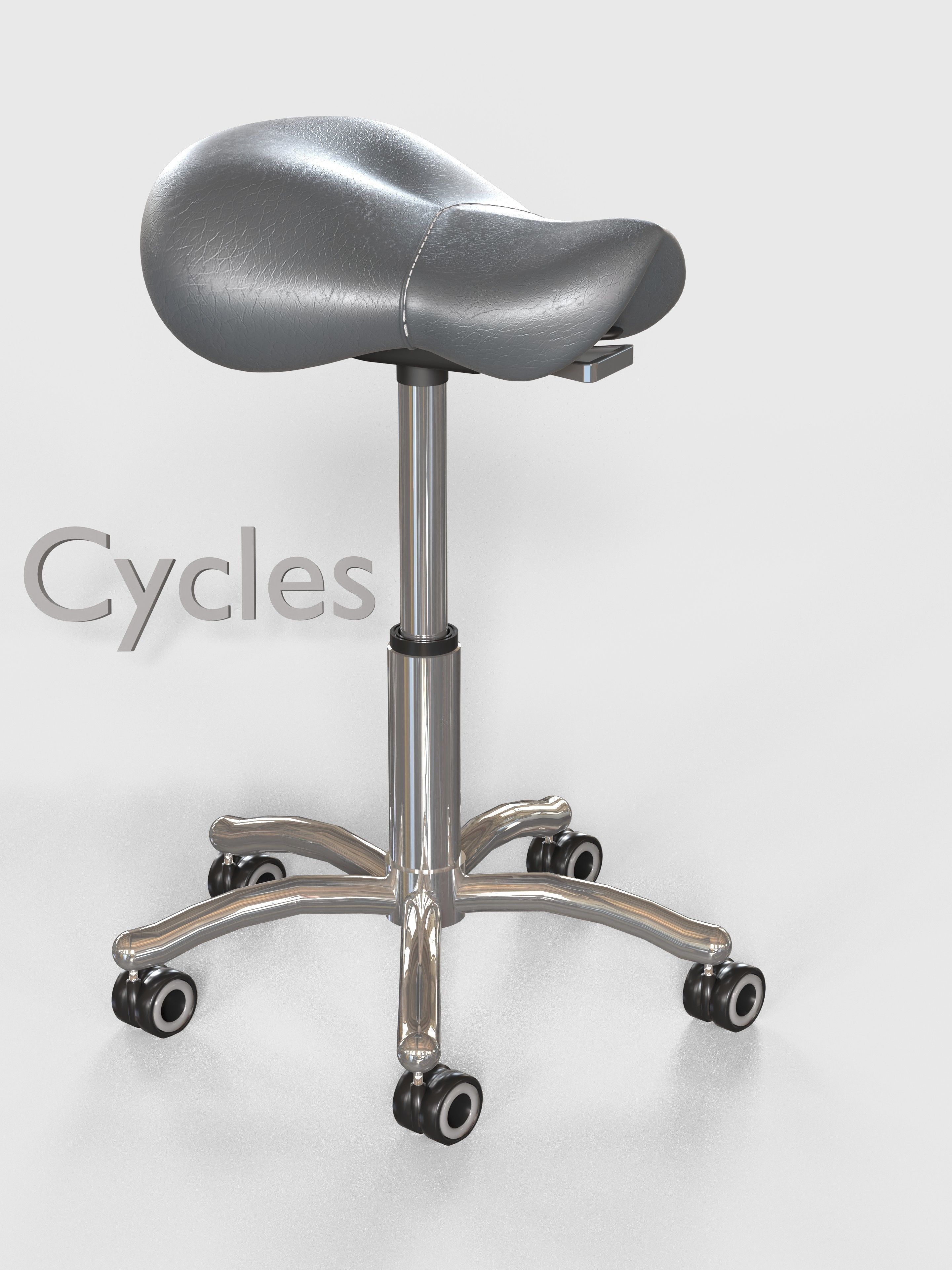 Saddle Stool 3D model_2