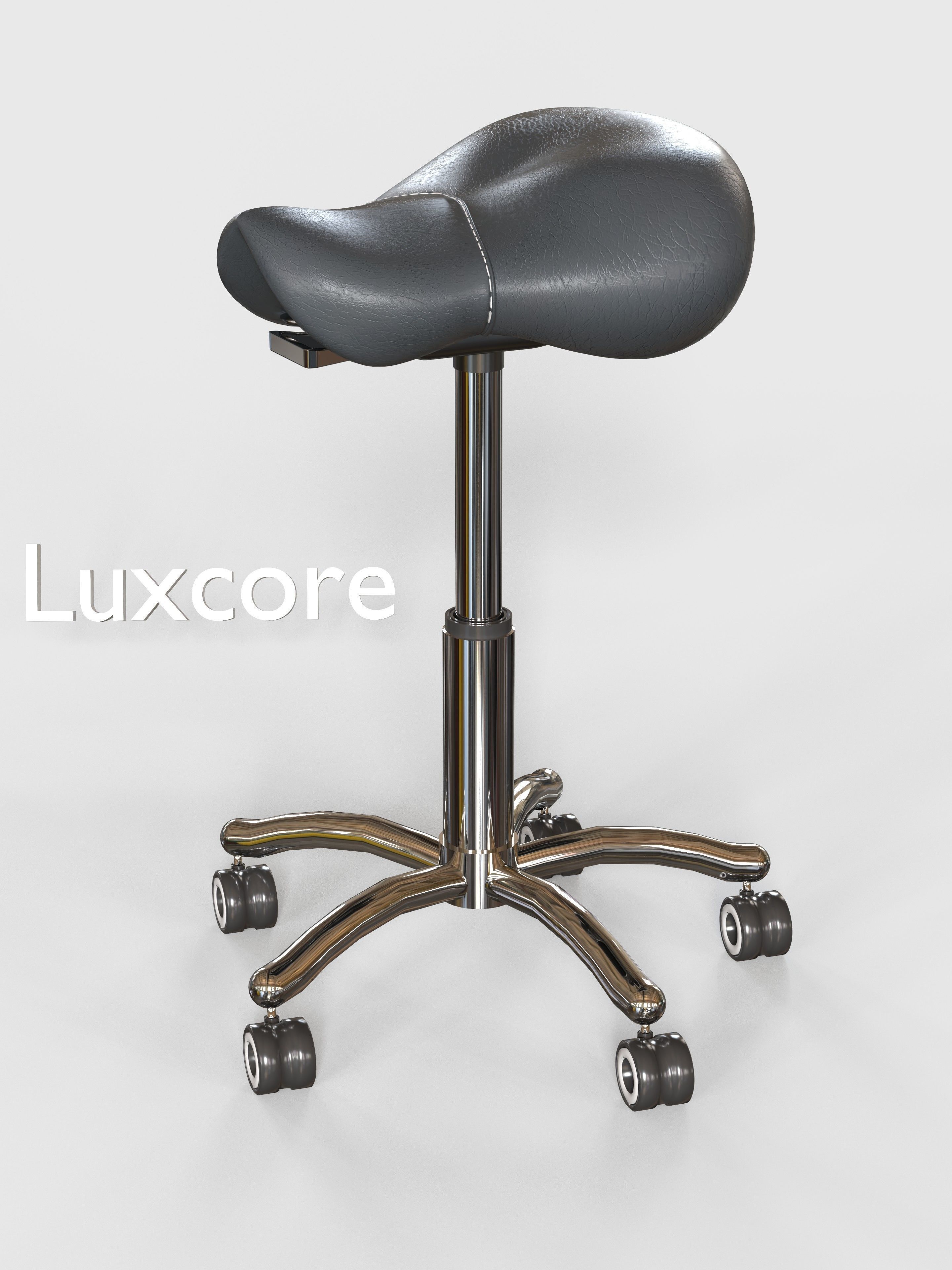 Saddle Stool 3D model_4