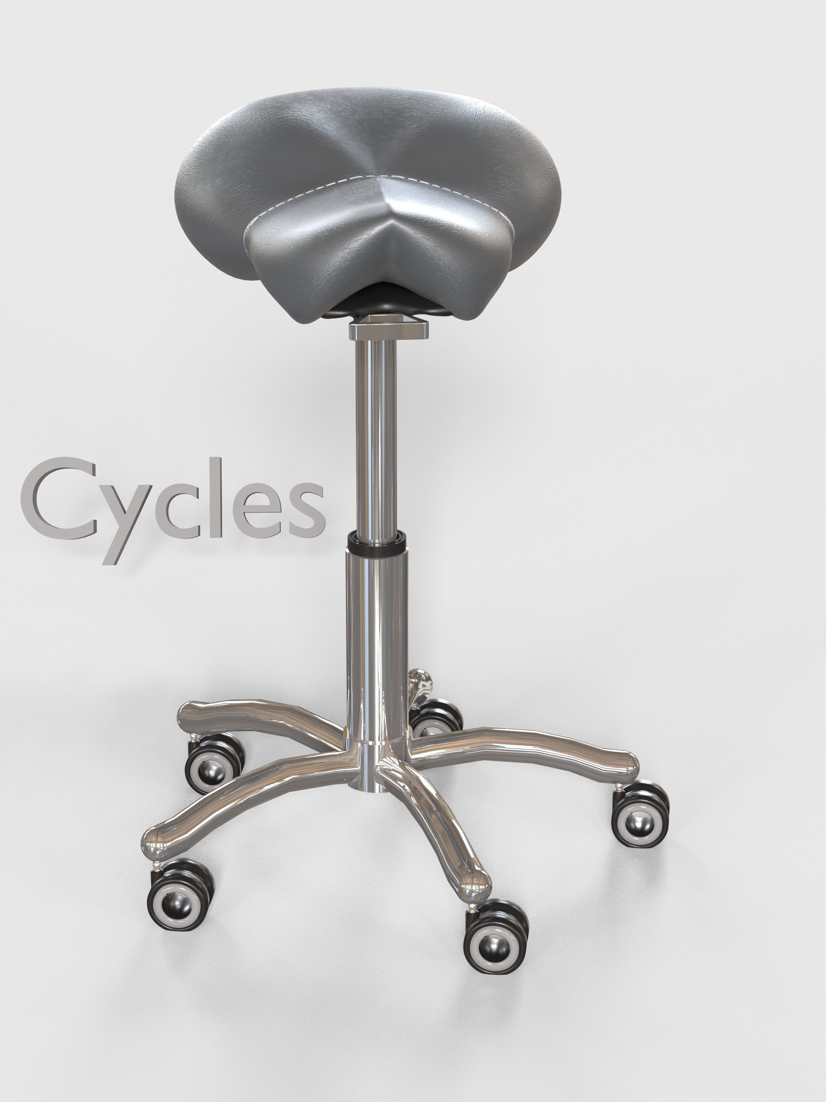 Saddle Stool 3D model_1