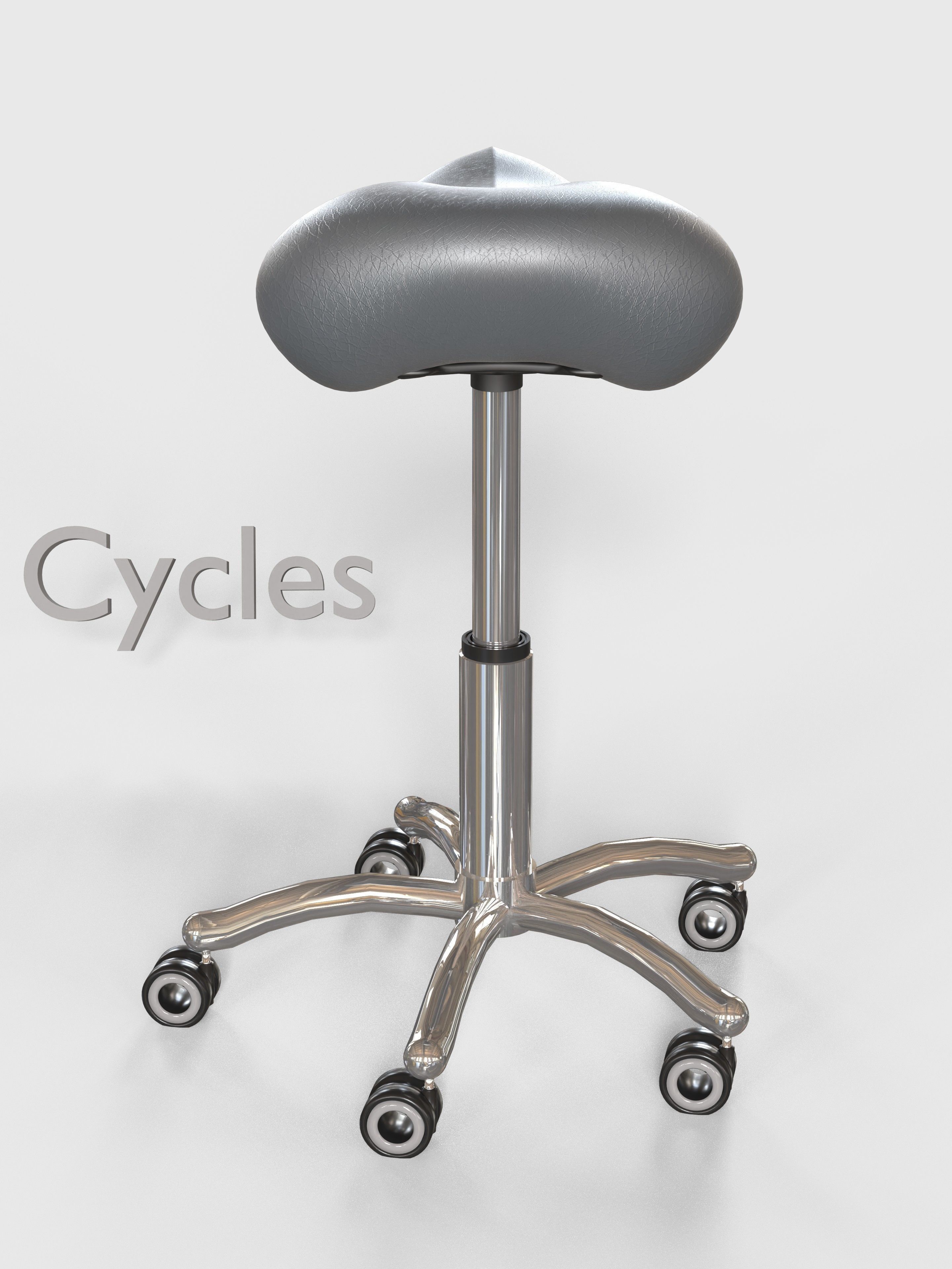 Saddle Stool 3D model_3