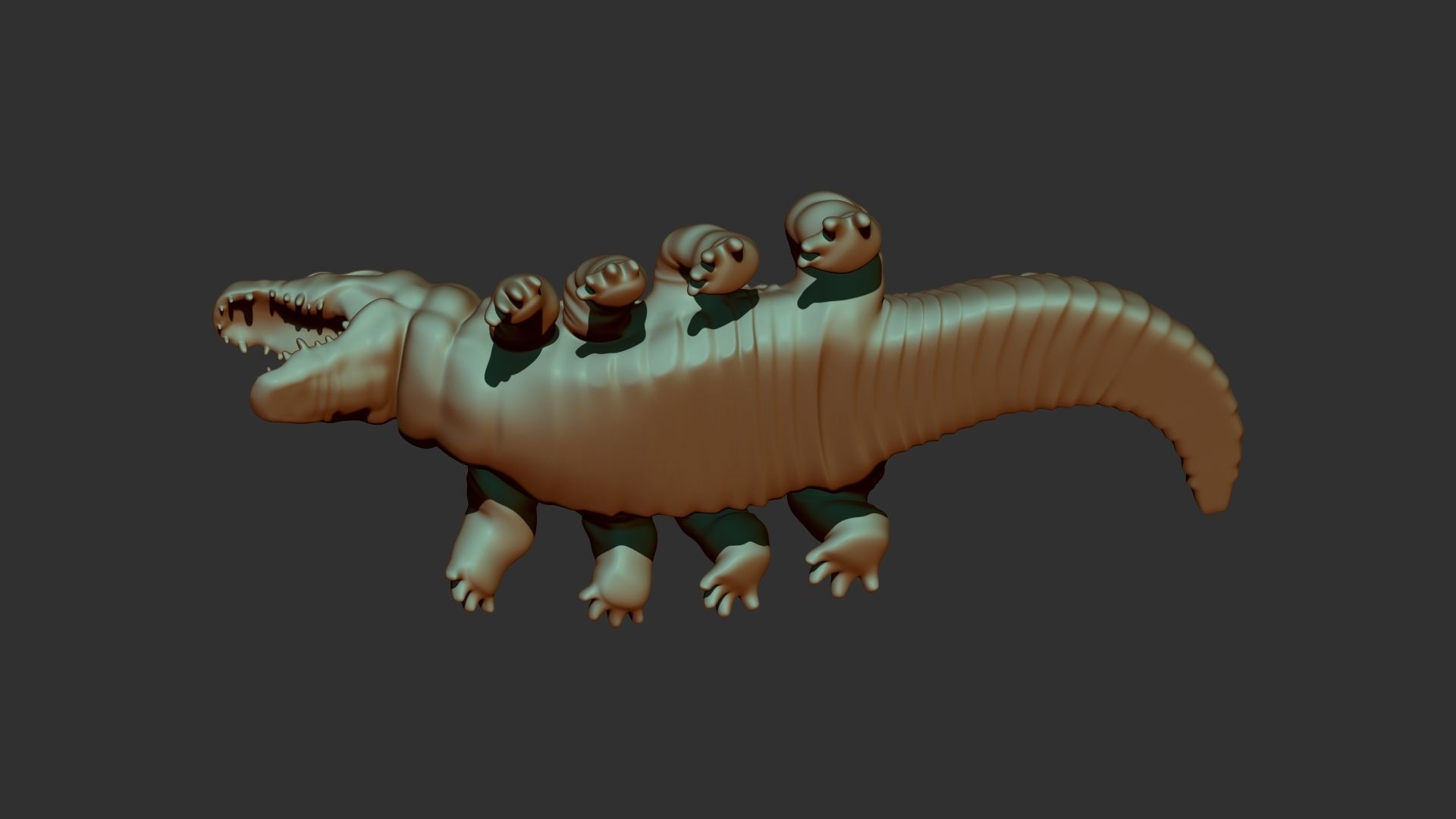 Crocodile 3d print alligator 3D print model_5