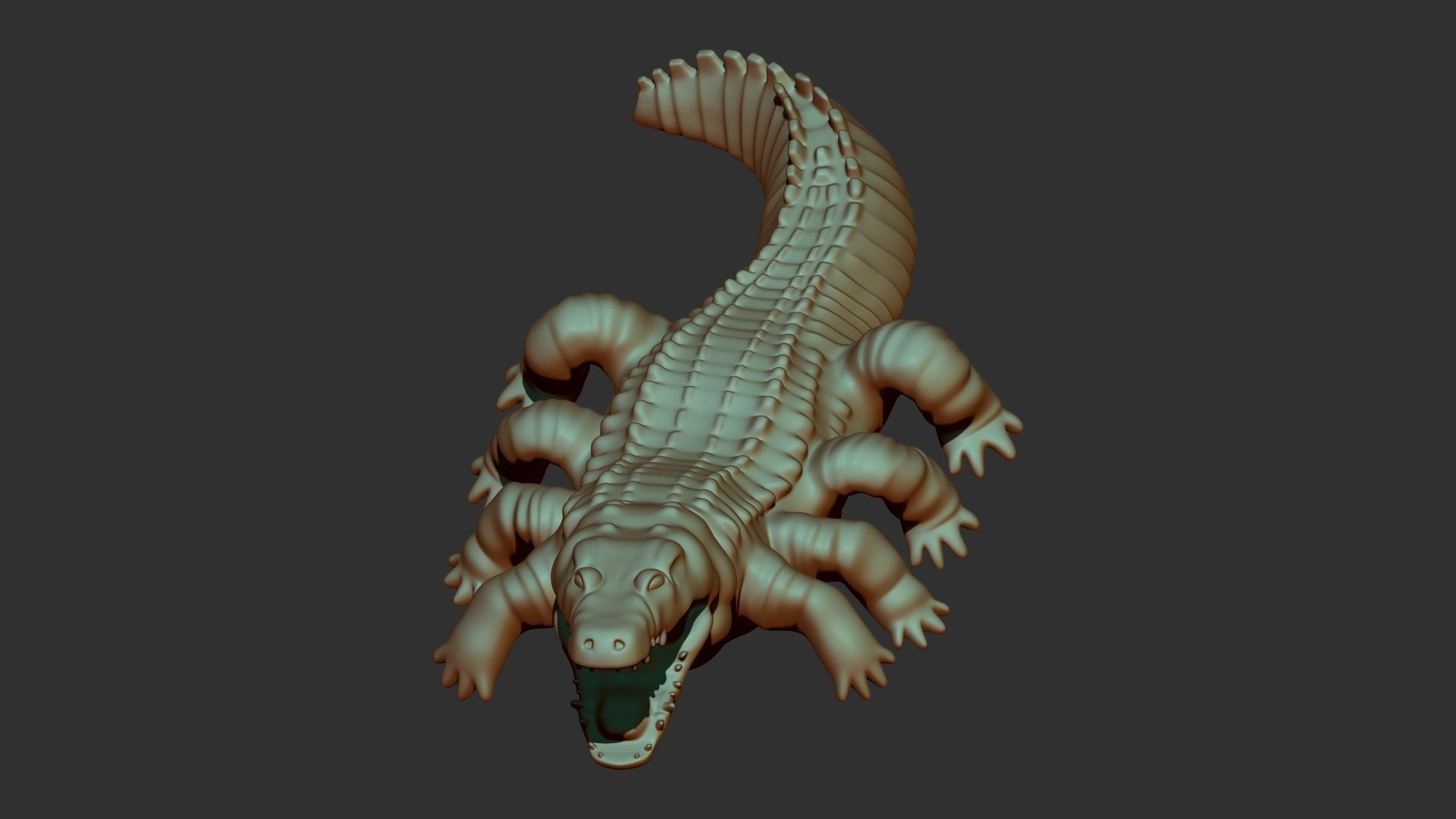Crocodile 3d print alligator 3D print model_2