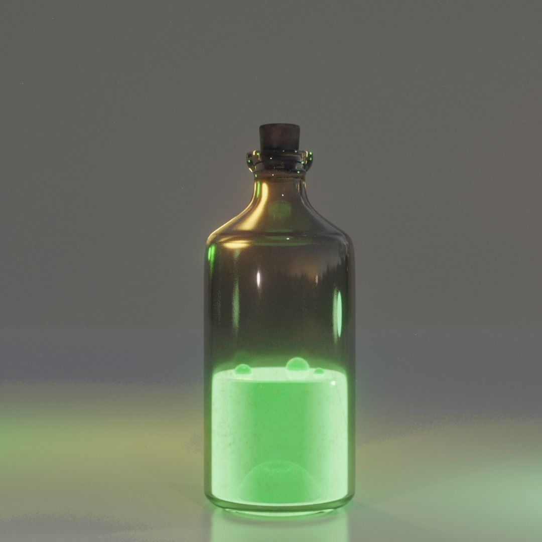 Halloween potion bottles blender 3 piece pack 3D model_3
